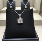 Ciondolo - 18 carati Oro bianco - 0.48ct. tw. Diamante ( naturale) -IGI