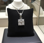 Ciondolo - 18 carati Oro bianco - 0.48ct. tw. Diamante ( naturale) -IGI