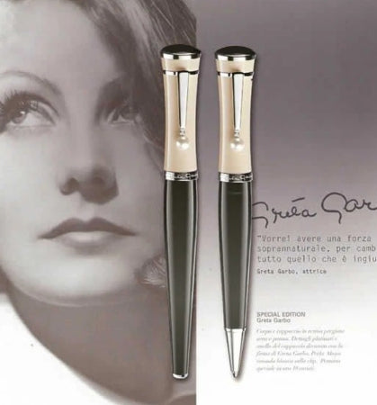 Penna MontBlanc in edizione limitata Greta Garbo con perla Rollerball