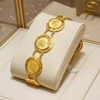 Bracciale Sterline - in oro giallo  con 7 sterline 22k