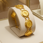Bracciale in oro giallo  con 7 sterline 22k