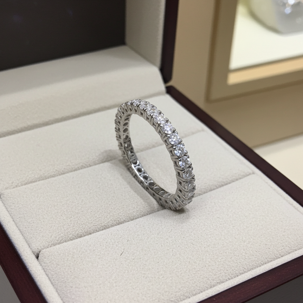 Anello Eternity con 1.20 ct  diamanti Naturali