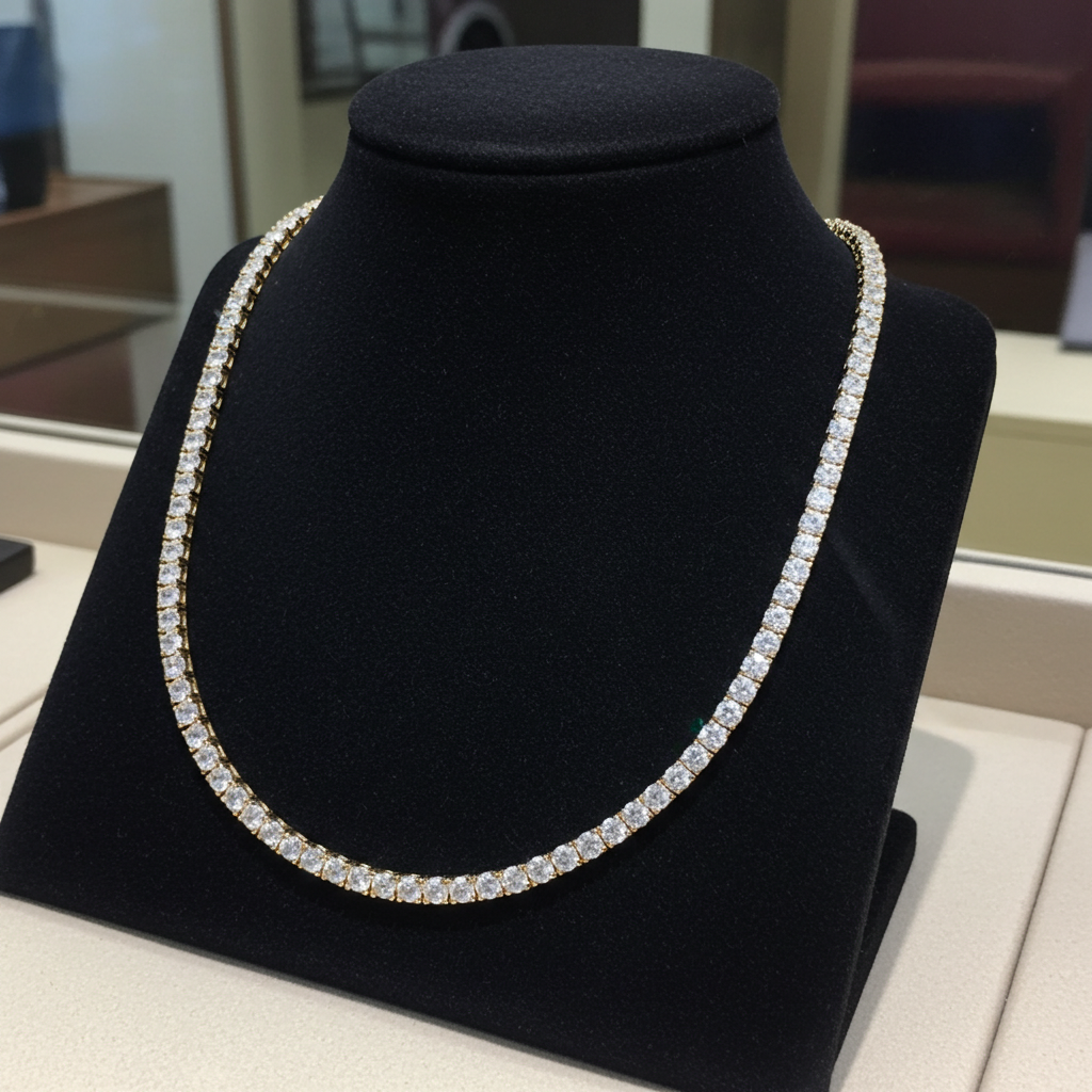 Collana - Oro Bianco 18k - 14.50ct. tw. Diamante (Coltivato in laboratorio)