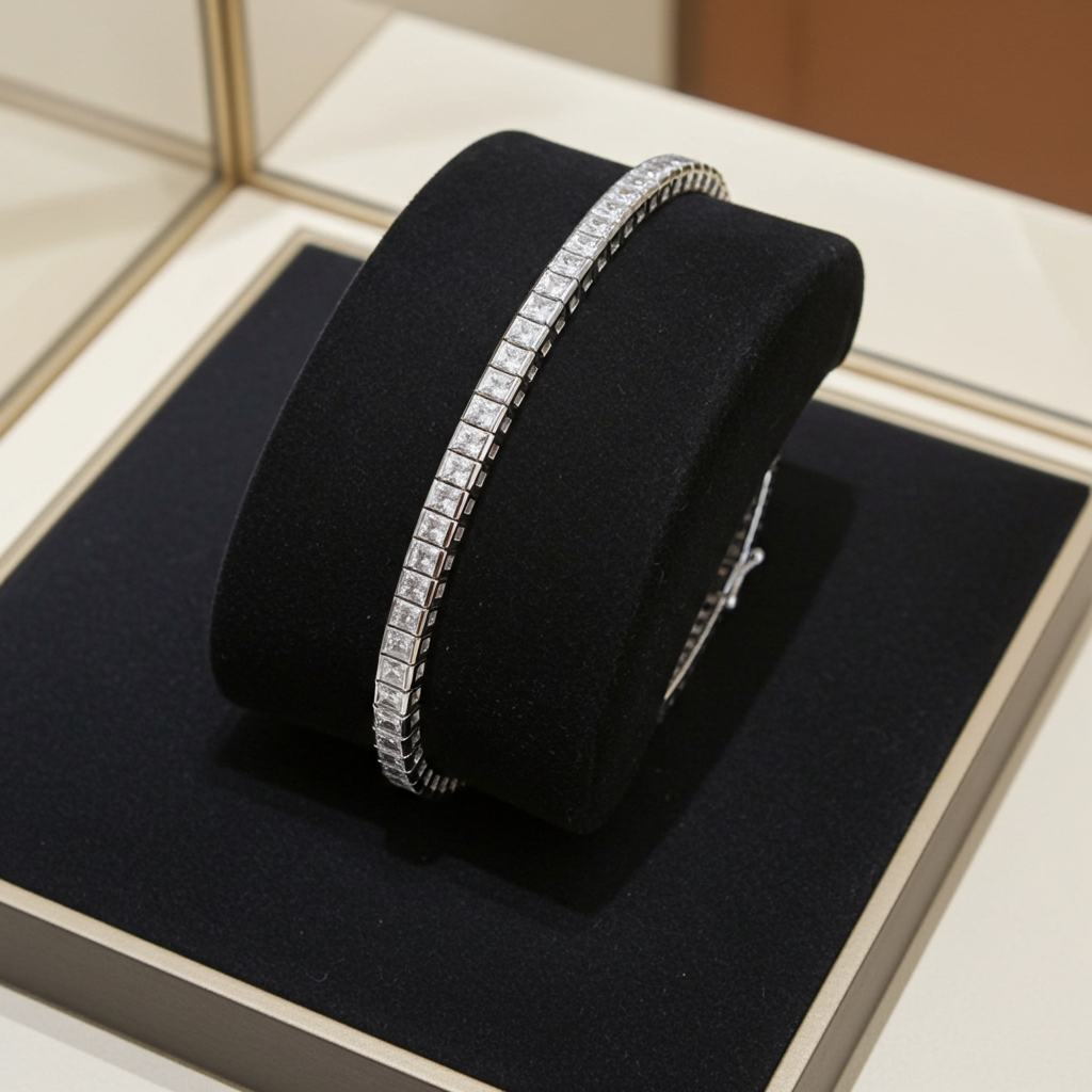 Bracciale tennis - 18 carati Oro bianco - 5.04ct. tw. Diamante (Naturale)