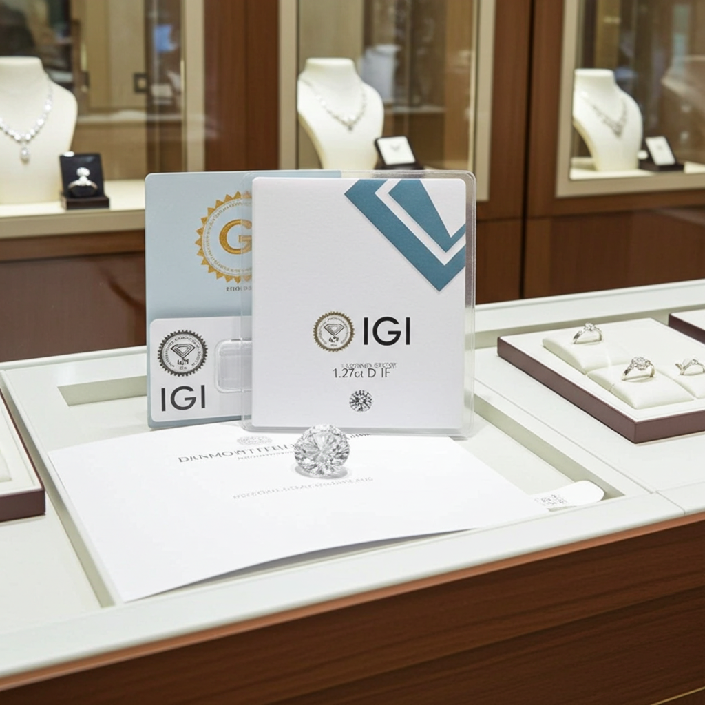 Diamante da investimento certificato igi 1,27ct D IF