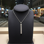 Ciondolo tennis in oro e diamante naturale 0.56ct