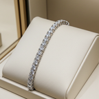 Bracciale tennis certificato HRD diamanti naturali 0,96 ct E VVS1