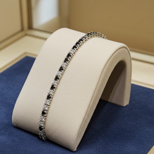 Bracciale tennis in oro bianco e diamanti naturali 5.00ct