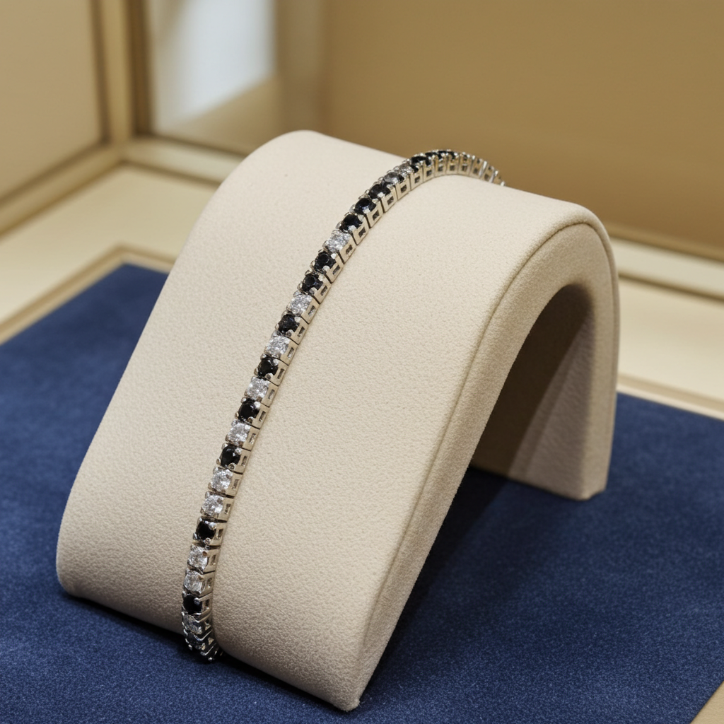 White gold tennis bracelet with natural diamonds 4.00ct