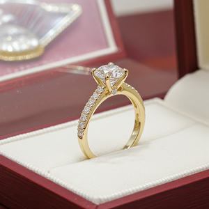 Anello di fidanzamento - 18k giallo - 1.29ct. tw. Diamante (Naturale)