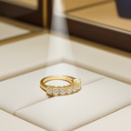 Anello riviera - 18k giallo - 1.72ct. tw. Diamante (Naturale) - Fede nuziale
