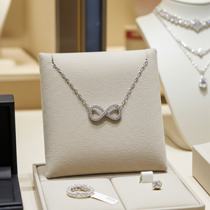 Collana con ciondolo - 18k bianco 0.21ct. tw. Diamante (Naturale)