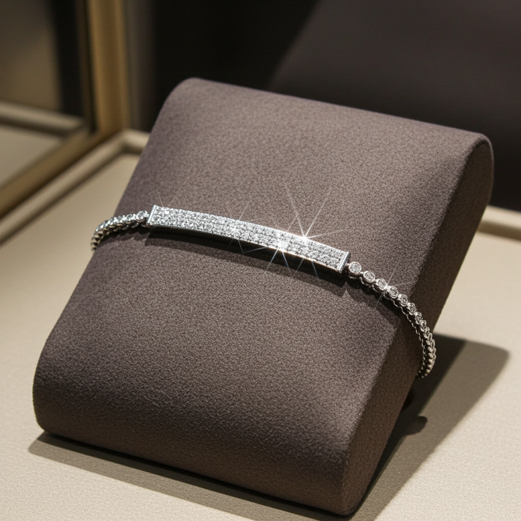 Bracciale tennis oro bianco e diamanti naturali 3.20ct