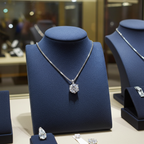 HRD certified solitaire necklace in white gold with 0.60 ct D VVS1 natural diamond