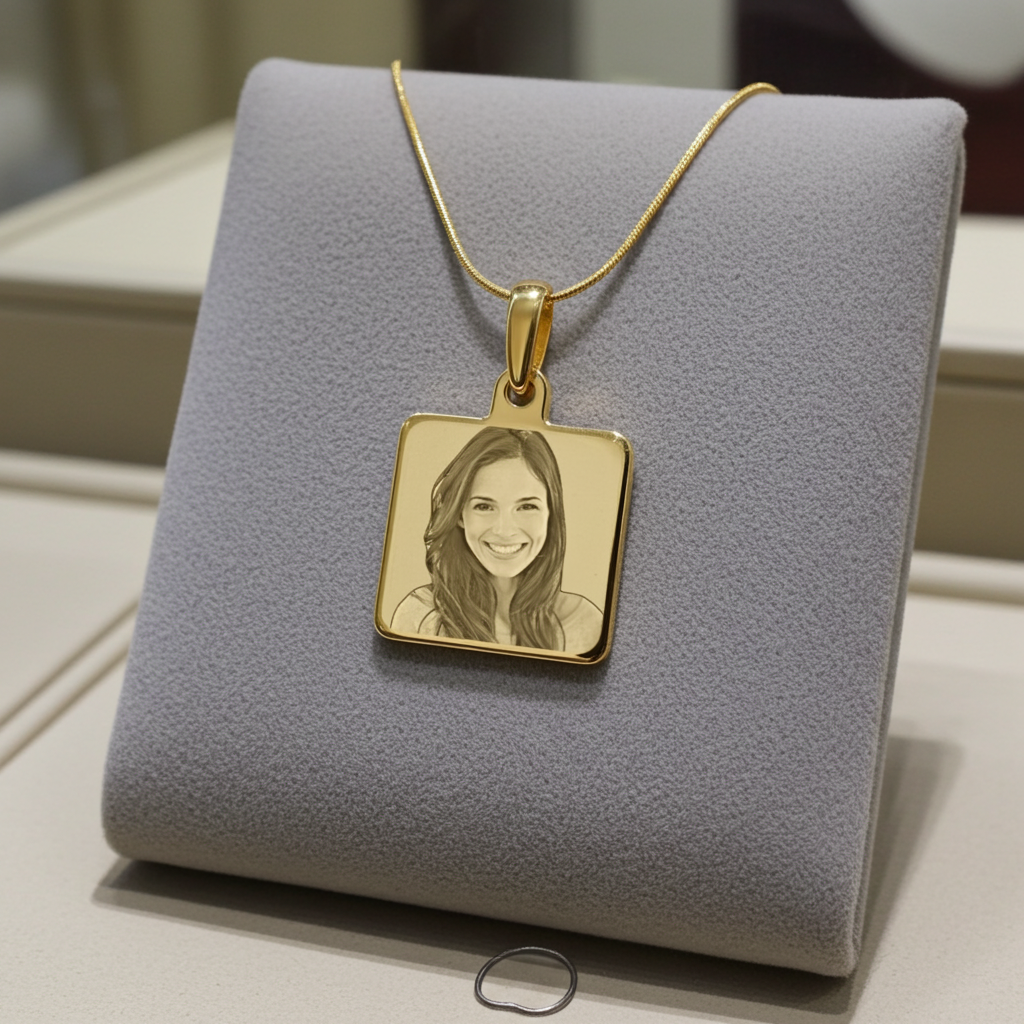 Collana Ciondolo Personalizzato in Oro Giallo 18k