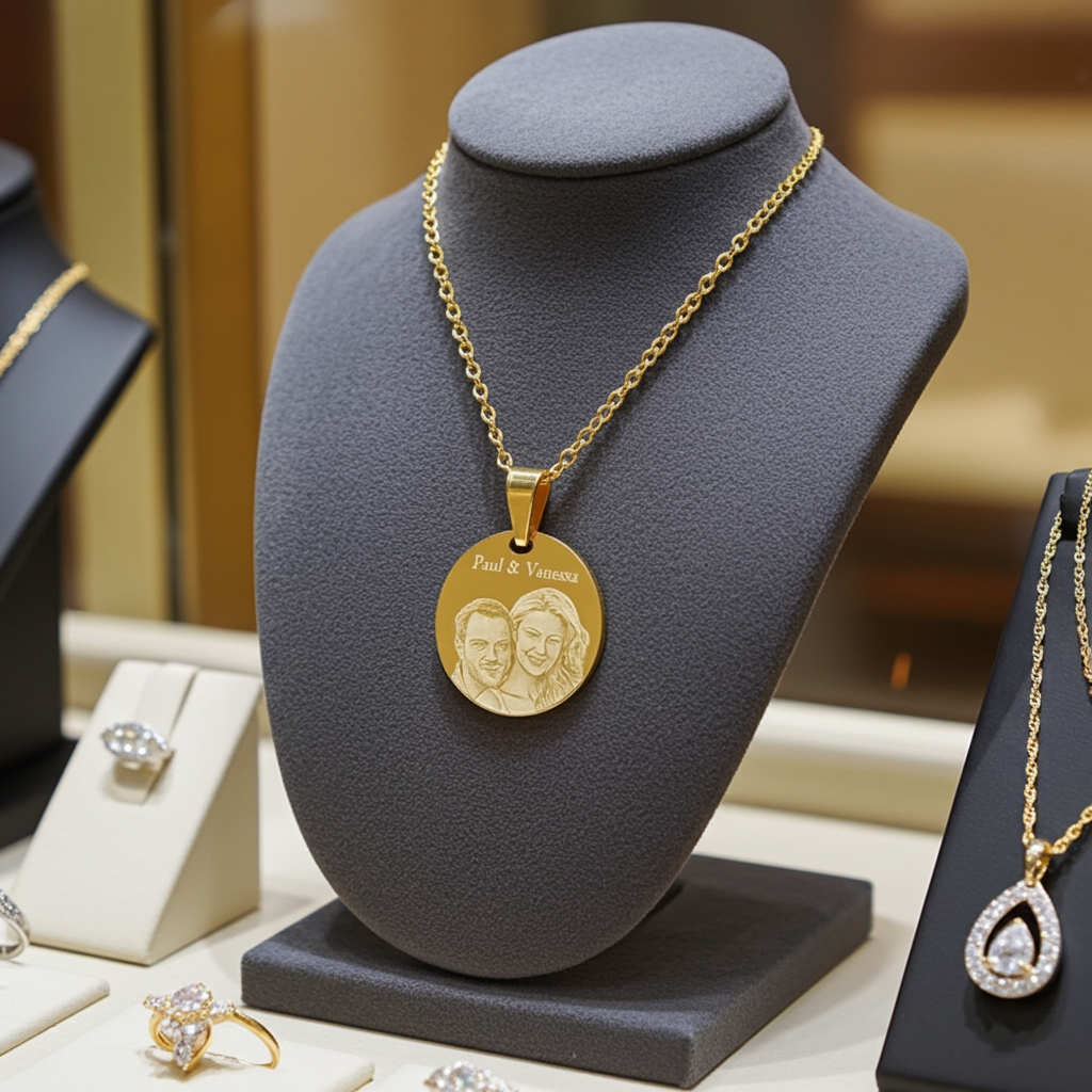 Collana Ciondolo Personalizzato in Oro Giallo 18k