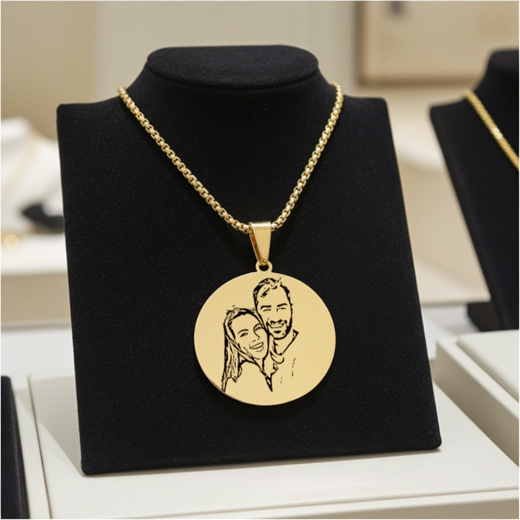 Collana Ciondolo Personalizzato in Oro Giallo 18k