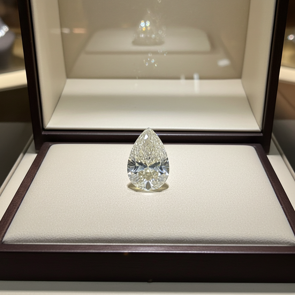 Diamante naturale pera certificato GIA  0.67ct