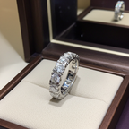 Anello Riviera - 18 carati Oro bianco - 3.40ct. tw. Diamante (Naturale)
