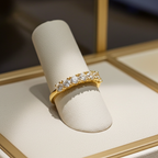 Anello riviera - 18k bianco - 1.72ct. tw. Diamante (Naturale) - Fede nuziale