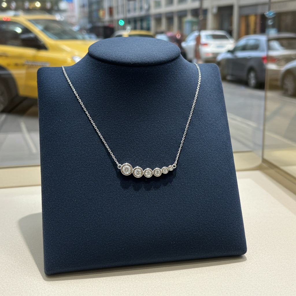 Necklace - 18 carat White gold - 1.80 ct. tw. Natural Diamonds
