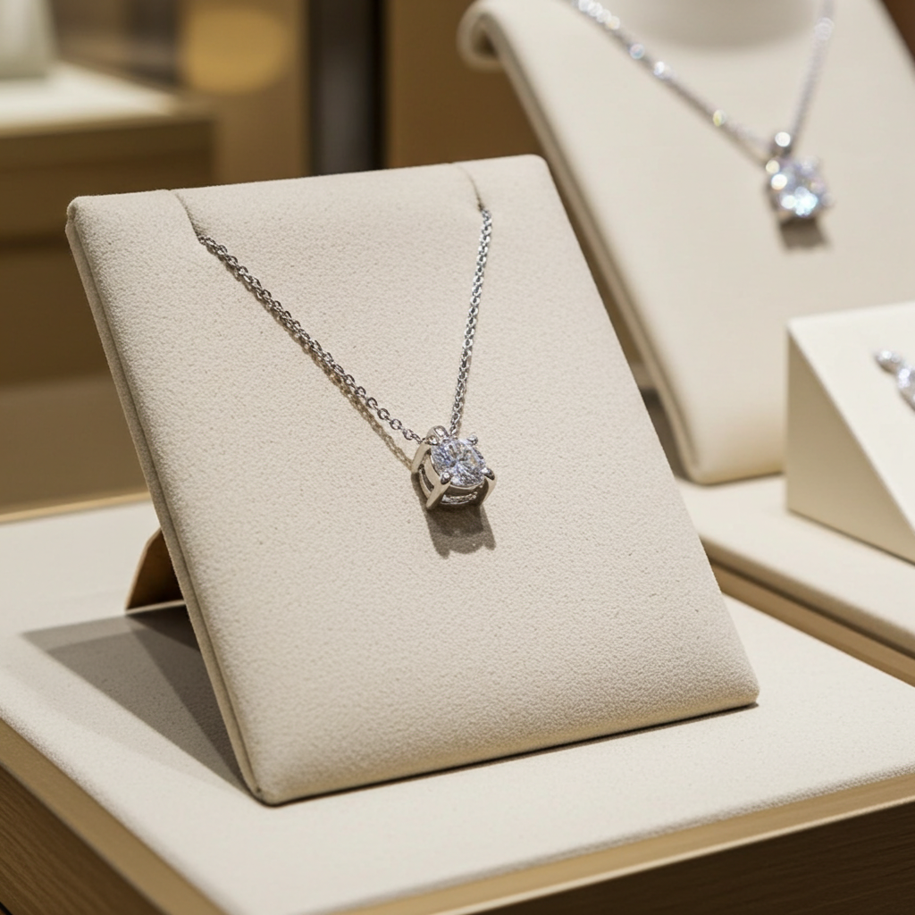 ciondolo punto  luce con diamante naturale 0,30 ct