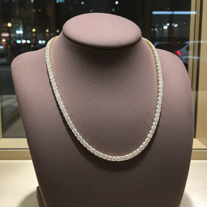 Collana - Oro Bianco 18k - 14.50ct. tw. Diamante (Coltivato in laboratorio)