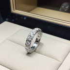 anello veretta in oro bianco 18k con diamanti naturali 1,45 ct