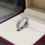 anello veretta in oro bianco 18k con diamanti naturali 1,45 ct