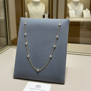 Collana in oro giallo 18k e diamanti naturali  1,80 ct