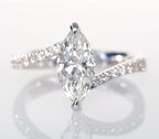 Anello - 18 carati Oro bianco - 1.15ct. tw. Diamante (Naturale)