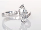 Anello - 18 carati Oro bianco - 0.65ct. tw. Diamante (Naturale)