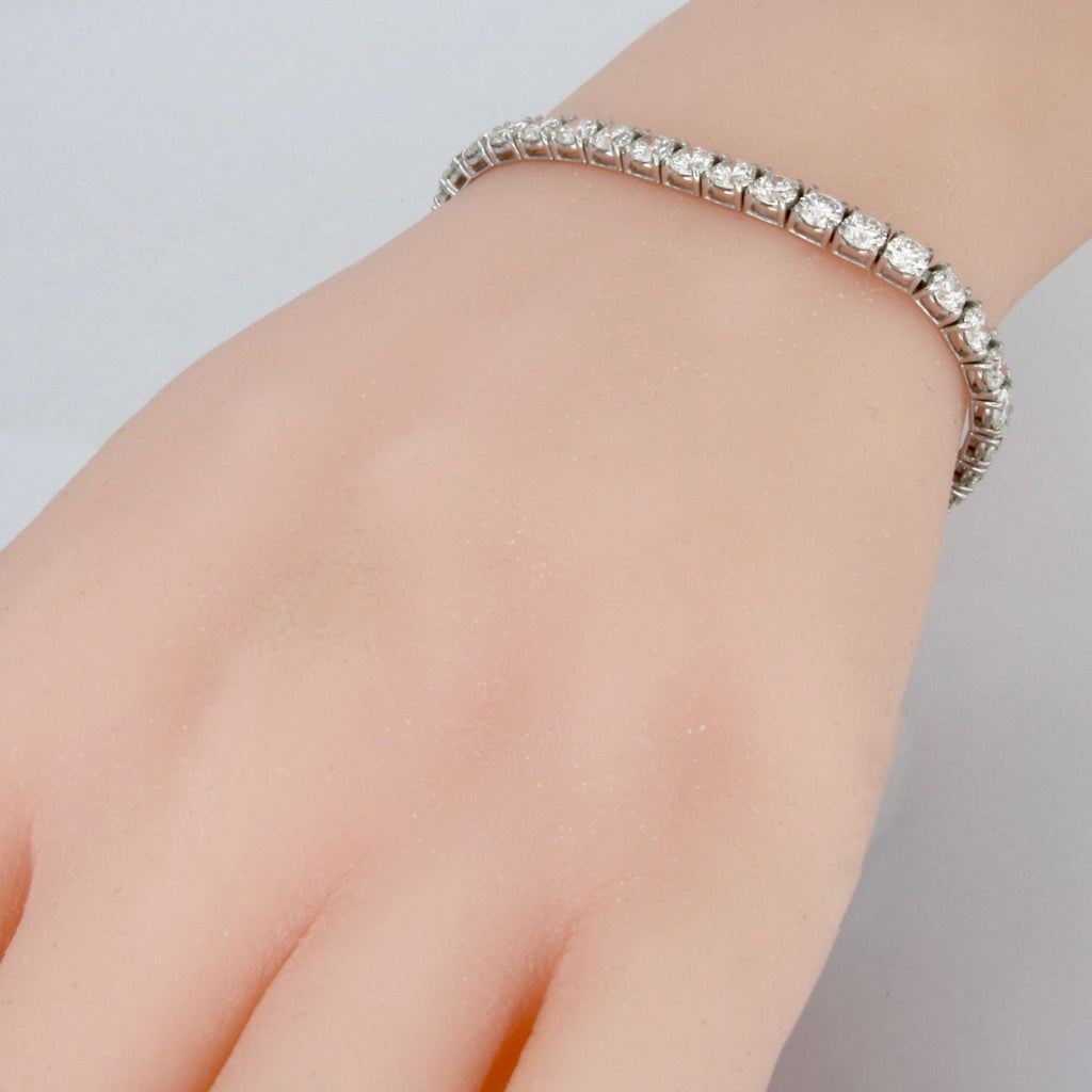 bracciale tennis in oro bianco 18k e diamanti naturali 6,85ct