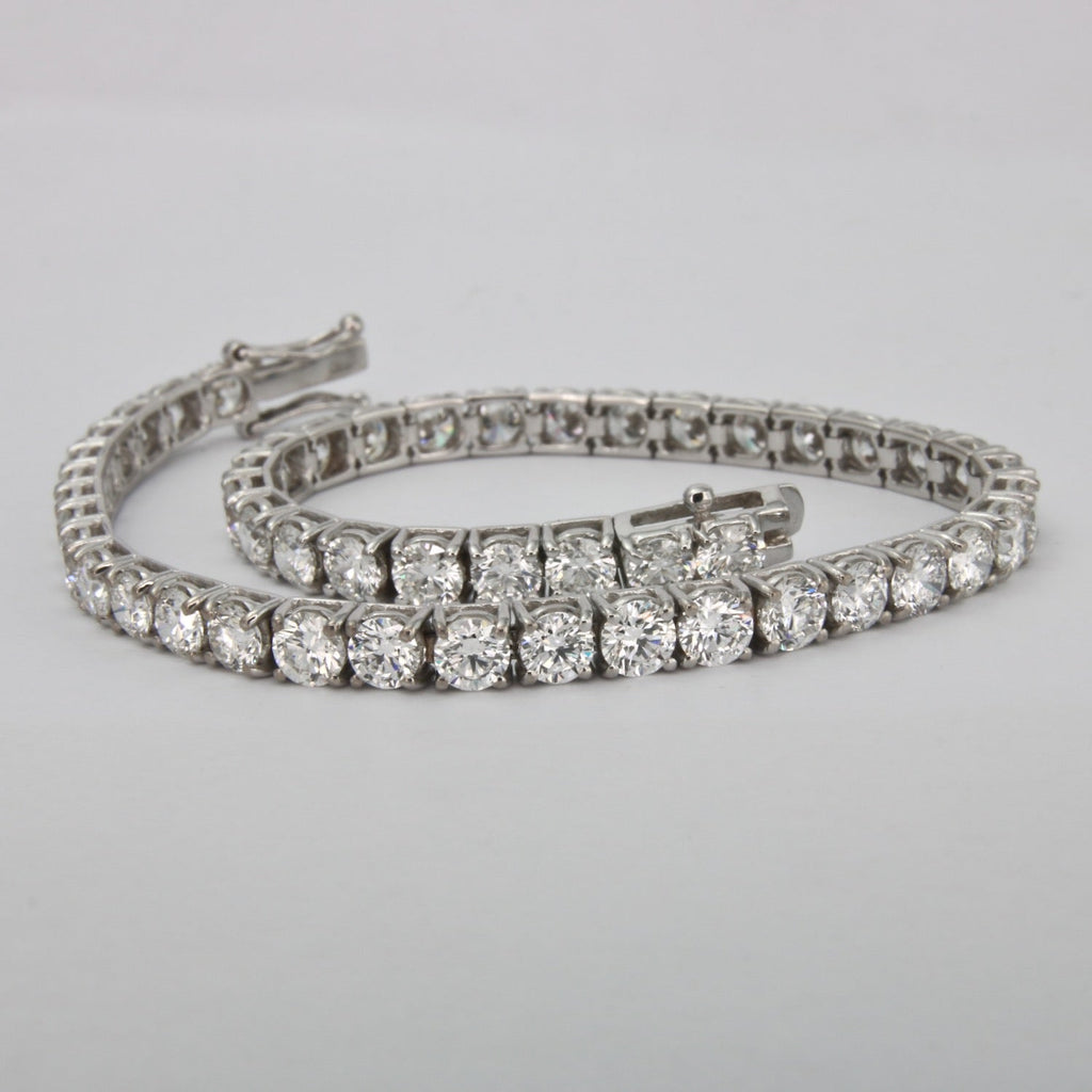 bracciale tennis in oro bianco 18k e diamanti naturali 6,85ct