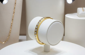 Bracciale elegante 10,10 ct  forma principessa diamanti  incassato oro