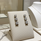 Orecchini punto luce trilogy in oro bianco e diamanti naturali 1.20ct