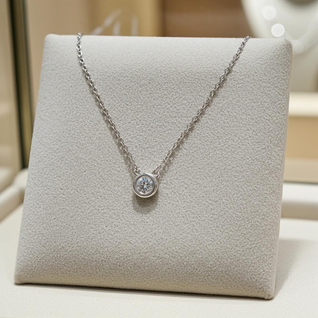 Collana tiffany & co in oro e diamanti naturali 0.35ct