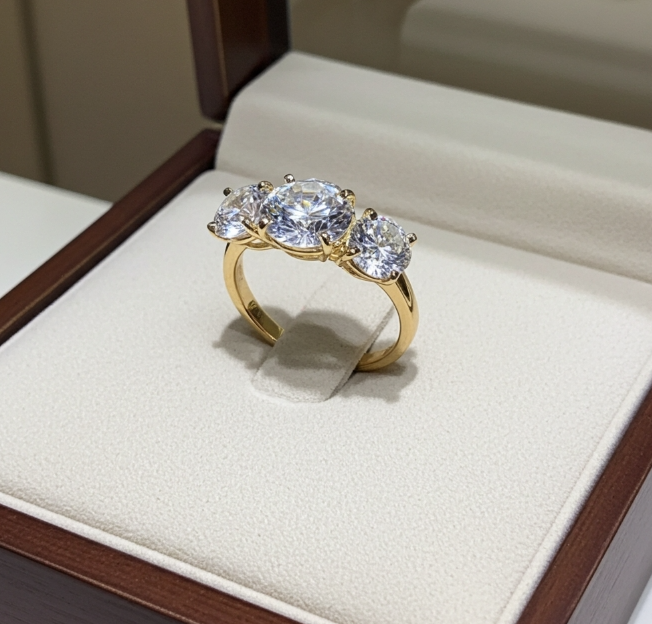 Anello - 18 carati Oro giallo - 4.32ct. tw. Diamante (Coltivato in laboratorio) - Diamante - D IF