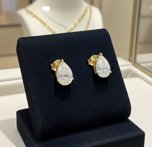 Orecchini a lobo - 18carati Oro giallo - 1,50 ct. tw. Diamante (Coltivato in laboratorio) -
