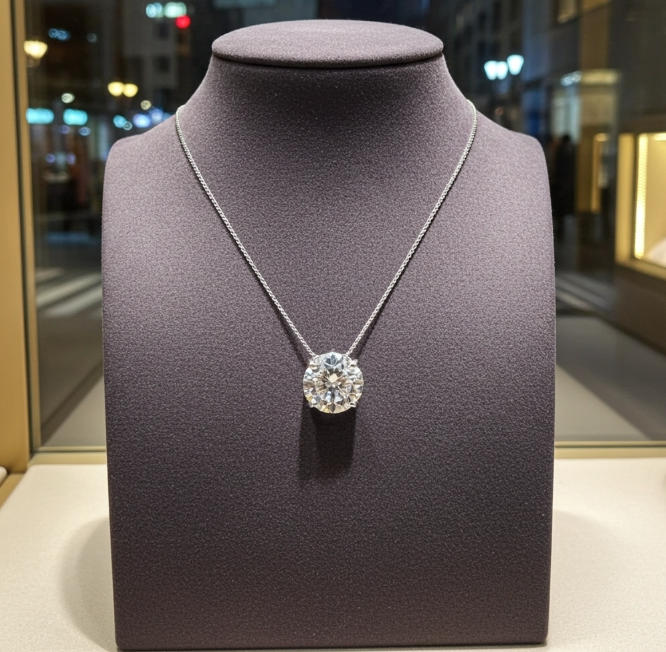 Collana con ciondolo - 18 carati Oro bianco - 2.00 ct. tw. Diamante (Coltivato in Laboratorio) -