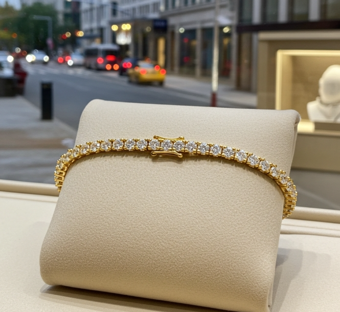 Bracciale tennis - 18 carati Oro bianco - 13.90ct. tw. Diamante (Coltivato in laboratorio)
