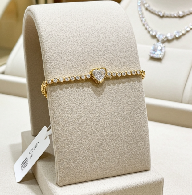 Bracciale - 18 carati Oro bianco - 7,42 ct. tw. Diamante (Coltivato in laboratorio)