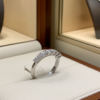 Anello Riviera -1.05 ct 7 Diamanti Naturali