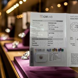 Diamante naturale certificato 1.29ct