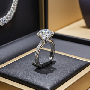 Anello - 18 carati Oro bianco, 1,00 ct E VVS- 1.41ct. tw. Diamante (Naturale)