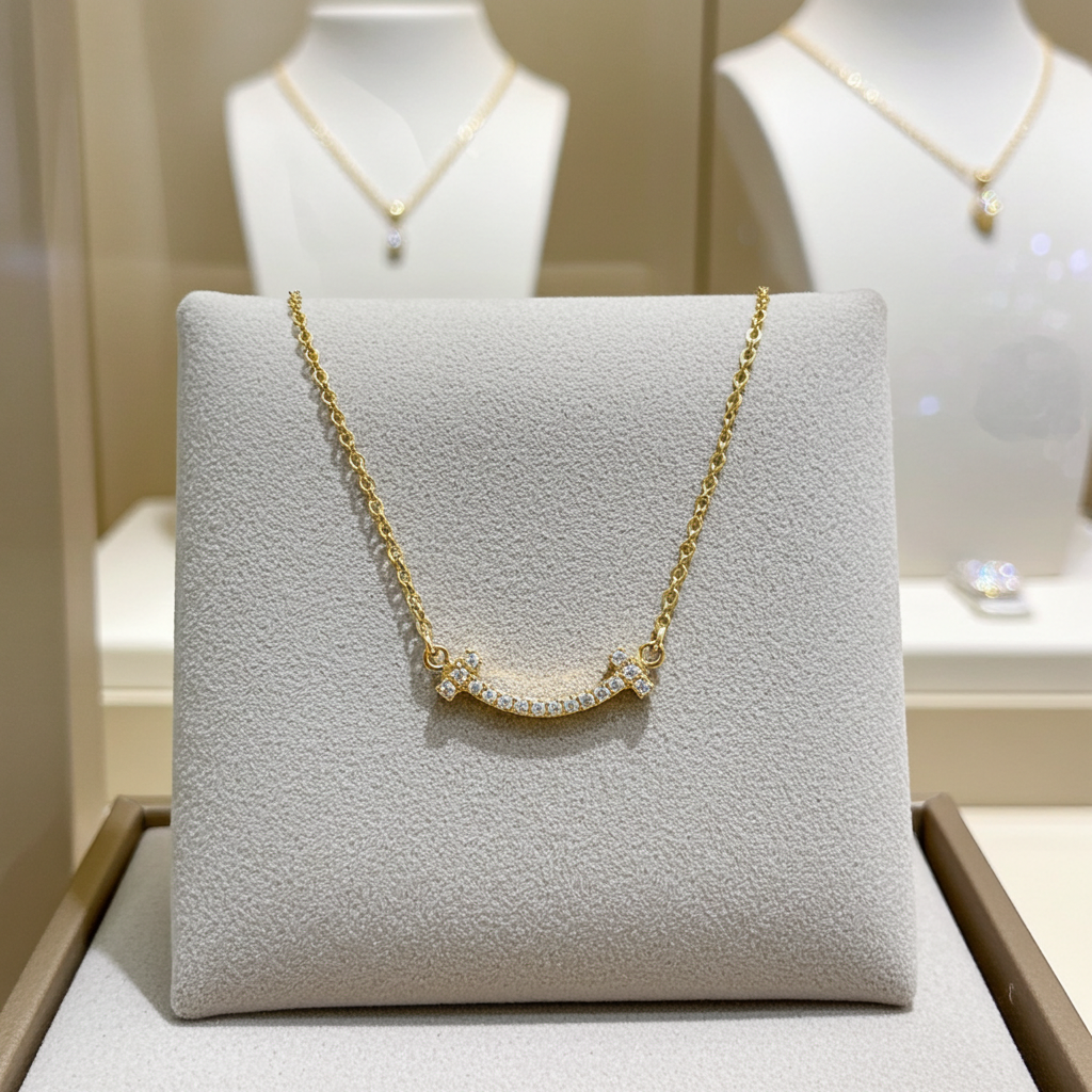 Collana TIFFANY & CO in oro e diamante naturale 0.48 ct